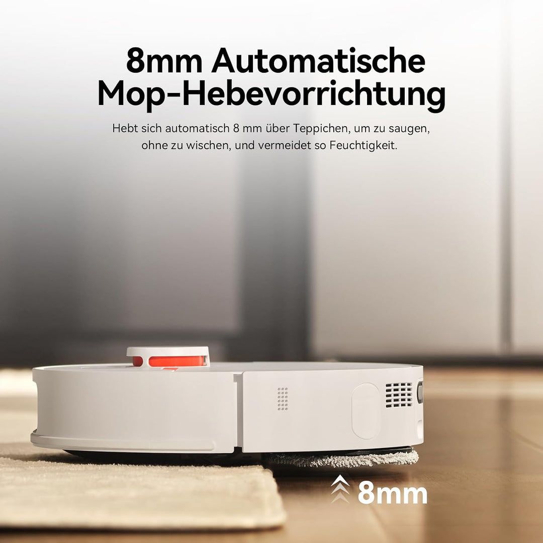 JONR T5 Pro Saugroboter mit Wischfunktion, 8000Pa Staubsauger Roboter mit ausziehbarem Wischmopp, au