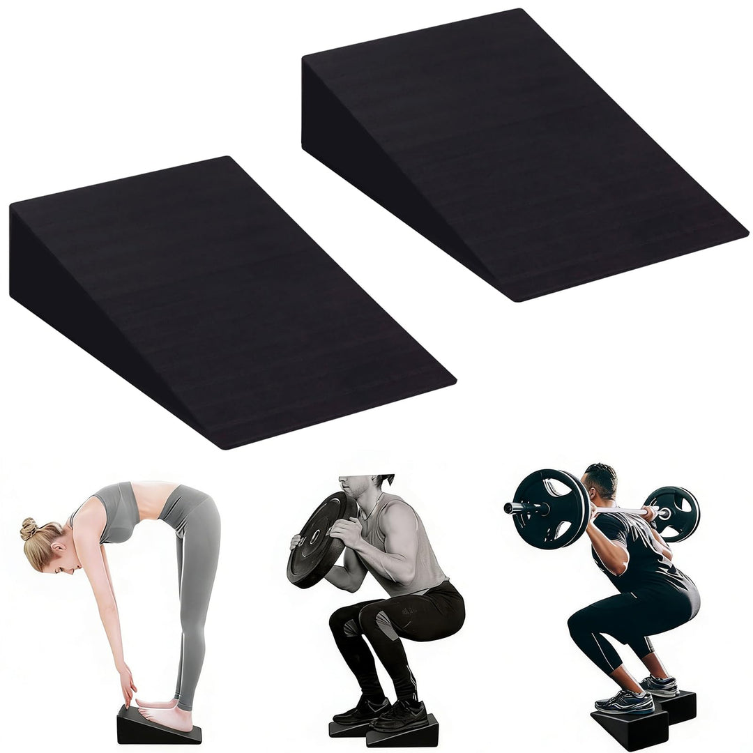 Wadendehner &amp; Schrägbrett 2er Set, Mobilitätskeil, Fersenkeil als Squat Wedge für tiefere Kniebeugen