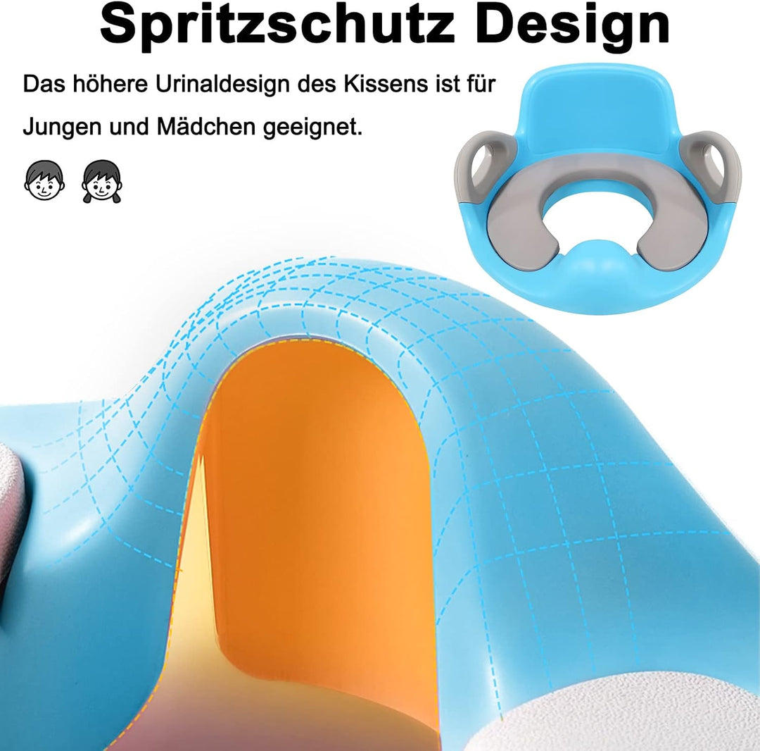 Kinder Toilettensitz WC Aufsatz, Kloaufsatz für Kinder 1-8 Jahren, Toilettentrainer mit Anti-Rutsch