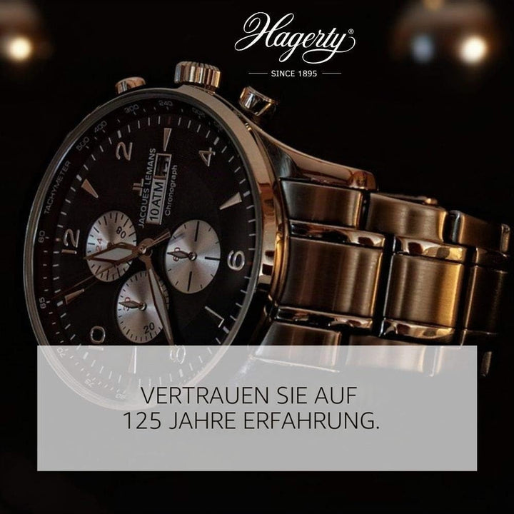 Hagerty Edelstahl Reinigungstuch 36x30cm - Imprägniert - 100% Baumwolle - Uhr Poliertuch - Metallpfl