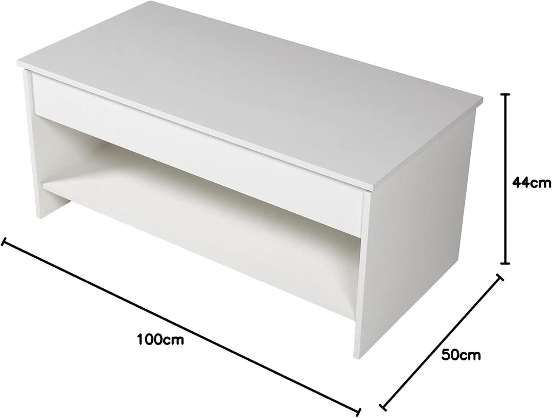 Happy Garden Couchtisch mit hochklappbarer Tischplatte weiss Hedda