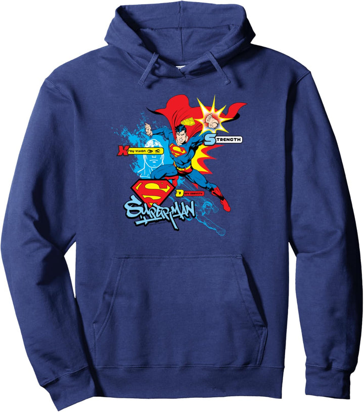 Superman Abilities Pullover Hoodie