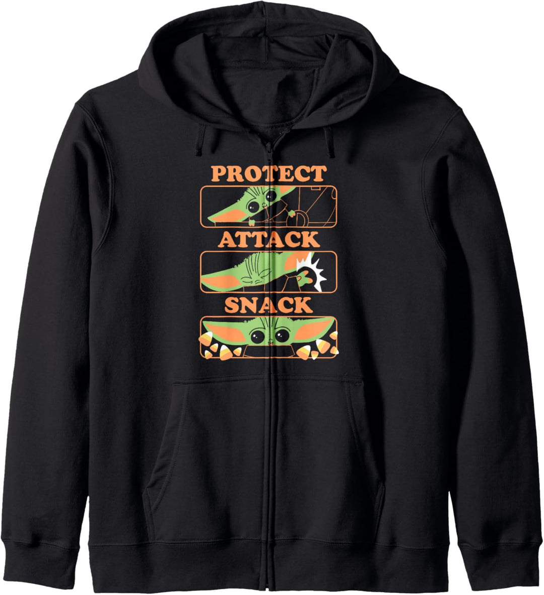 Star Wars Halloween The Child Protect Attack Snack Panels Kapuzenjacke