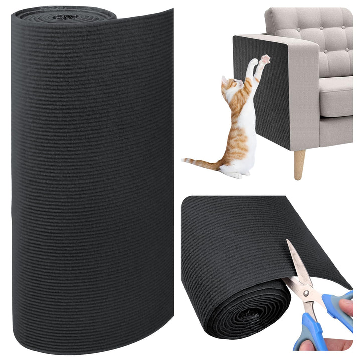 40 x 200cm Kratzmatte Selbstklebend Katze, DIY Trimmbare Kratzschutz Sofa Katze, Kratzbretter Kratzw