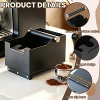 Abklopfbehälter für Siebträger Espresso, Kaffeesatz Abklopfbehälter Abklopfstab Stossdämpfende, Bari
