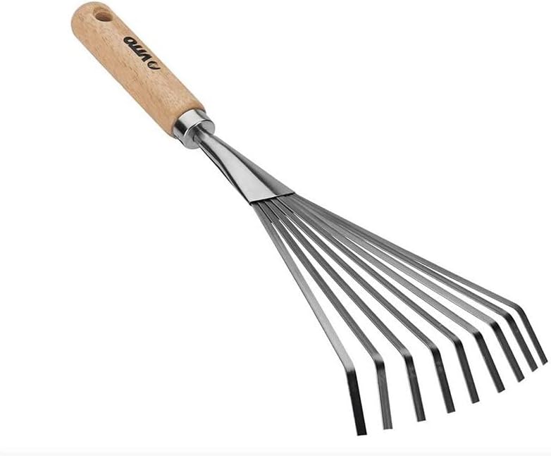 VITO - Set mit 5 Gartenwerkzeugen mit Holzgriff, Edelstahl und Eisen, handgeschmiedet, hohe Qualität