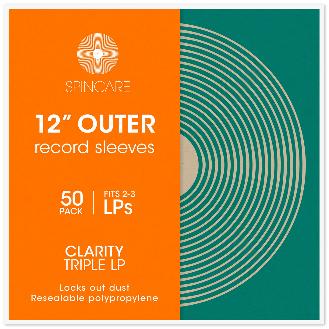 SPINCARE 50x Triple Schallplatten Hüllen | Für Meisten 1-2 Gatefold-LPs | Super Klar Und Wiederversc