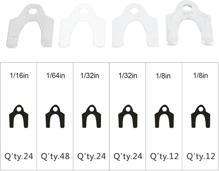 CHICIRIS 144pcs Auto Alignment Body Shim Kit Zum Einstellen von Körperteilen oder Sturzausrichtungss