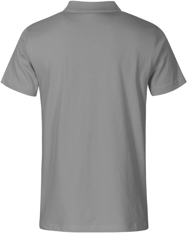 Jersey Poloshirt Plus Size Herren, Grau, 5XL