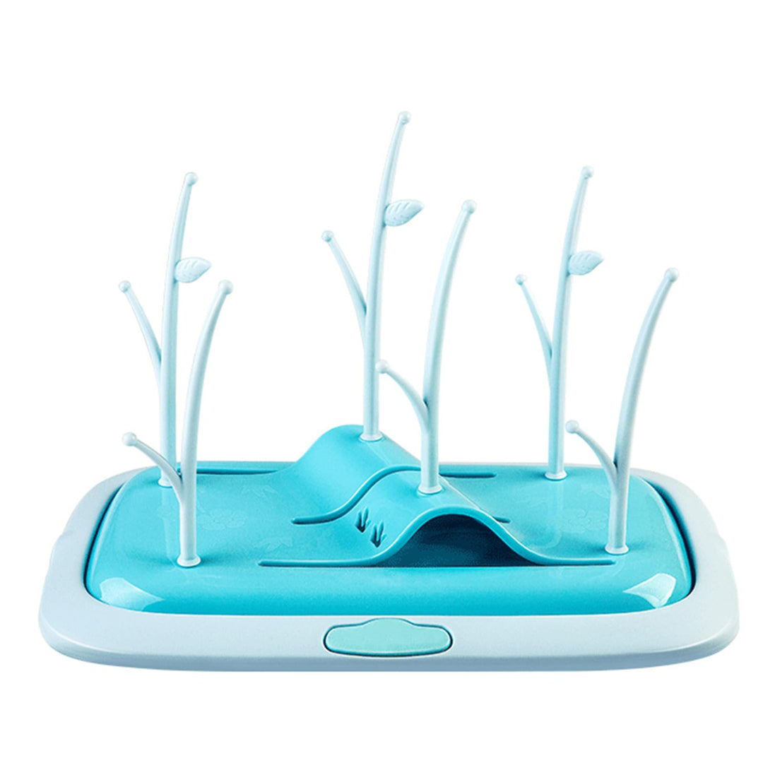 Artibetter Babyflaschentrockner mit 6 Haken, Pp, Blau, Tragbar