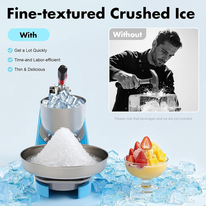 MEHOOSPVN Ice Eisrasierer, Elektrische Eiszerkleinerungsmaschine Eisrasiermaschine Eisrasierer, Schn