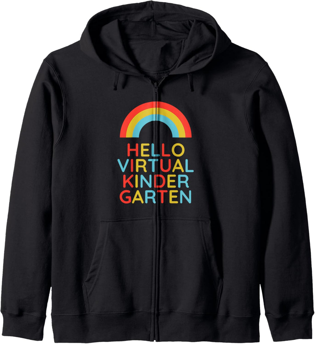 Lustige Hallo virtuelle Kindergarten Back Geschenkschule Kapuzenjacke