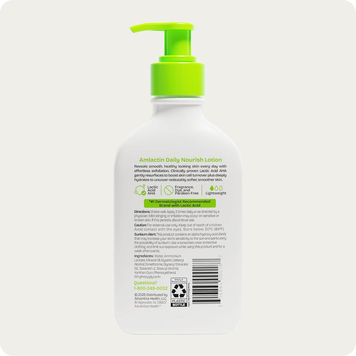 AmLactin Feuchtigkeitsspendende Körperlotion, 2 Stück, 224 ml, parabenfrei