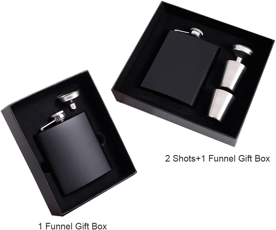 Set mit 3 personalisierten Trauzeugen Flachmann, individuelle Gravur, 237 ml, Edelstahl-Flachmann fü