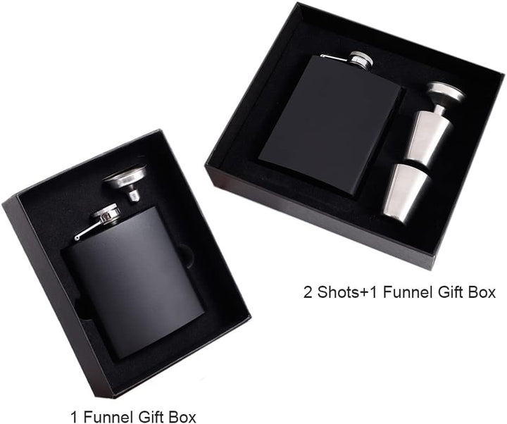 Set mit 3 personalisierten Trauzeugen Flachmann, individuelle Gravur, 237 ml, Edelstahl-Flachmann fü