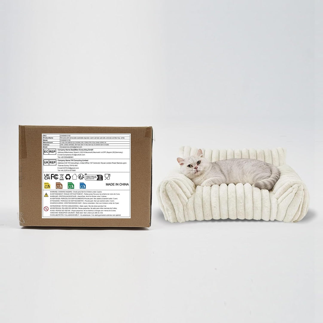 Haustiersofa 60x45cm Kaninchenplüsch Katzenbett &amp; Kleinhundebett, Hundebett | Kaninchenplüsch, PP-Ba