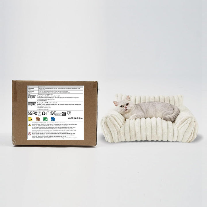 Haustiersofa 60x45cm Kaninchenplüsch Katzenbett &amp; Kleinhundebett, Hundebett | Kaninchenplüsch, PP-Ba