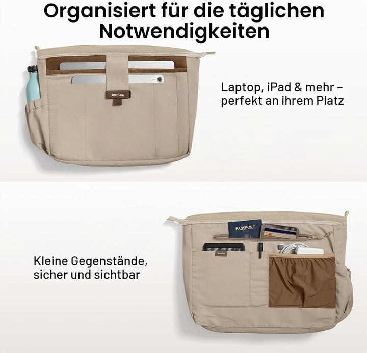tomtoc Puffer Laptop Tragetasche für Damen, 10L Tote Bag für 13-14 Zoll MacBook, Leichte Schultertas