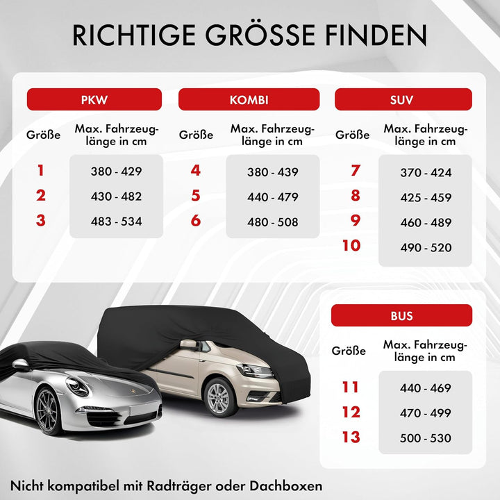 WALSER Premium Abdeckung Auto Indoor Stretch Plus Qualitätssieger Sehr Gut* - Autoplane Indoor Abdec