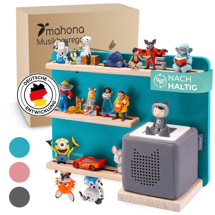 mahona Tonie Regal - kompatibel mit Toniebox &amp; Tonie Figuren Aufbewahrung - Platz für bis zu 27 Figu