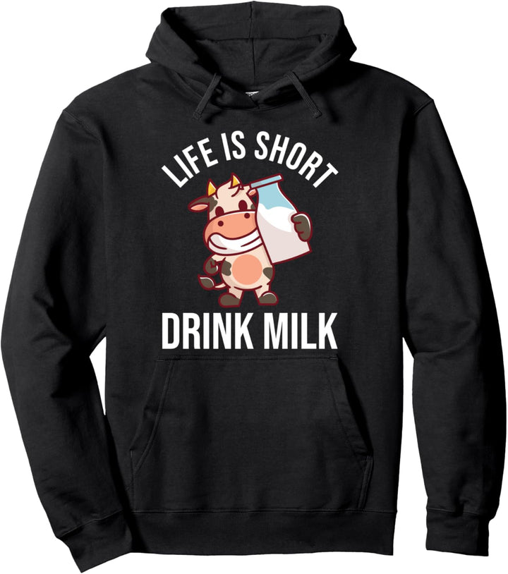 Milch Rohmilch Kuh Milchbauer - Lustiges Milch Pullover Hoodie