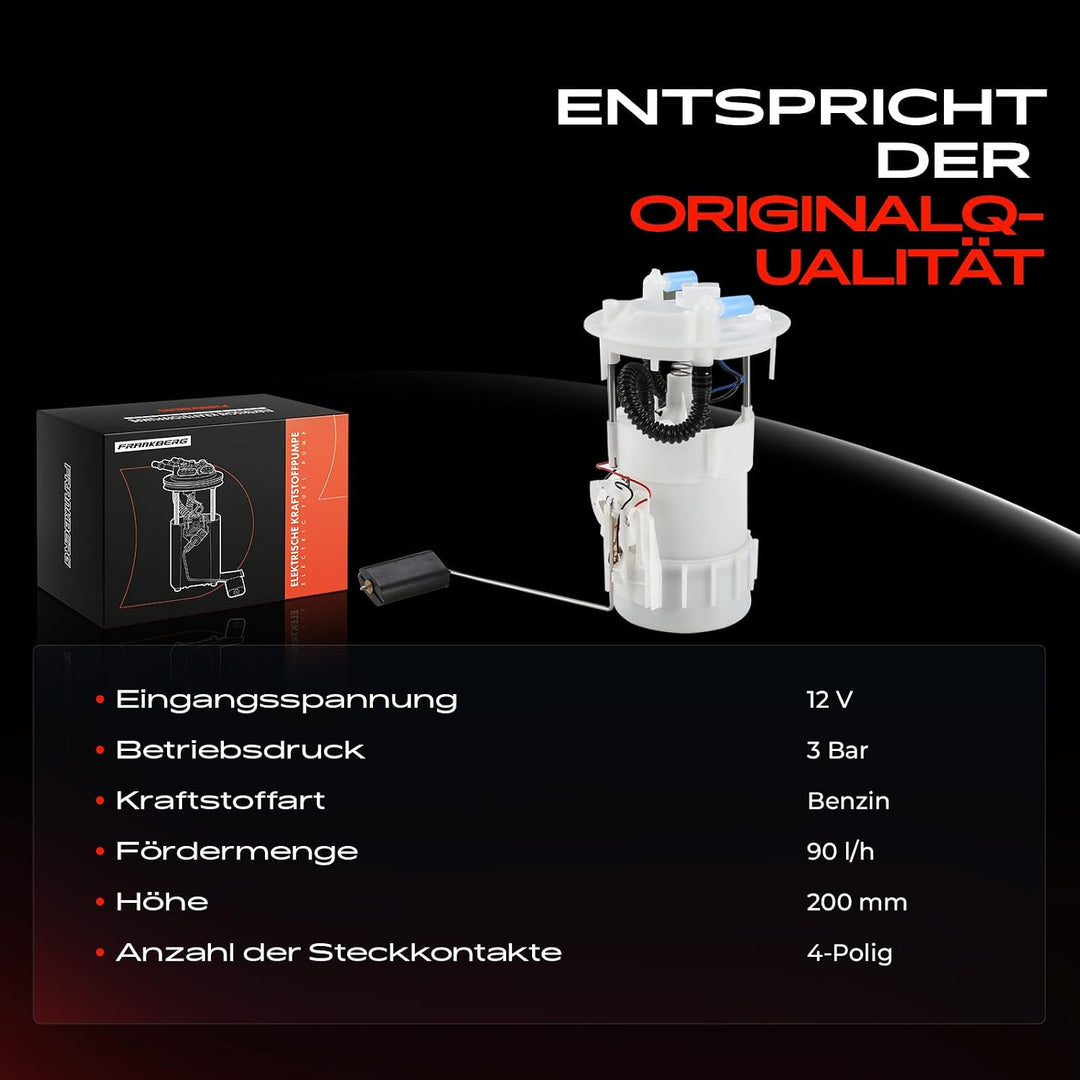 Frankberg Kraftstoffpumpe Benzinpumpe Kraftstoff-Fördereinheit Modul Satz