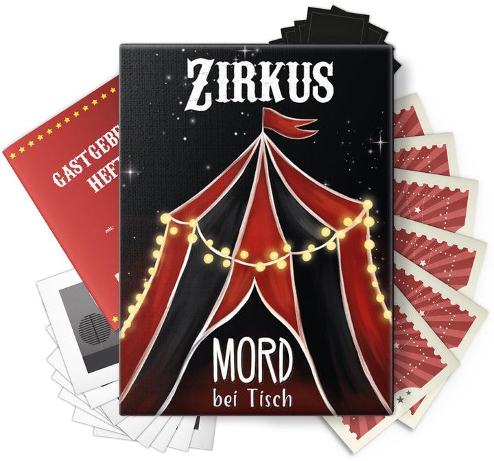 MORD bei Tisch - Krimidinner für zu Hause - 6 bis 8 Personen - Der Zirkus-Fall