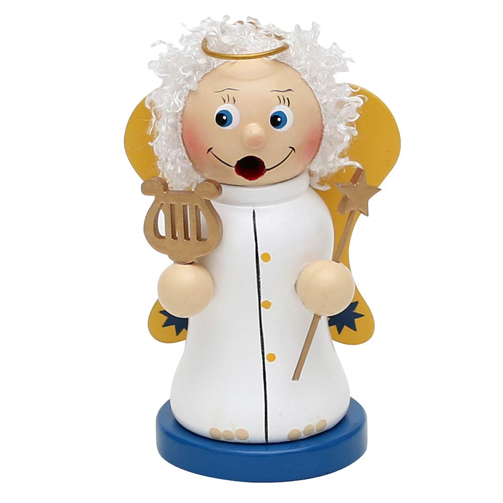 Dekohelden24 Süsse Räucherfigur als Engel, ca. 13 cm, Holz