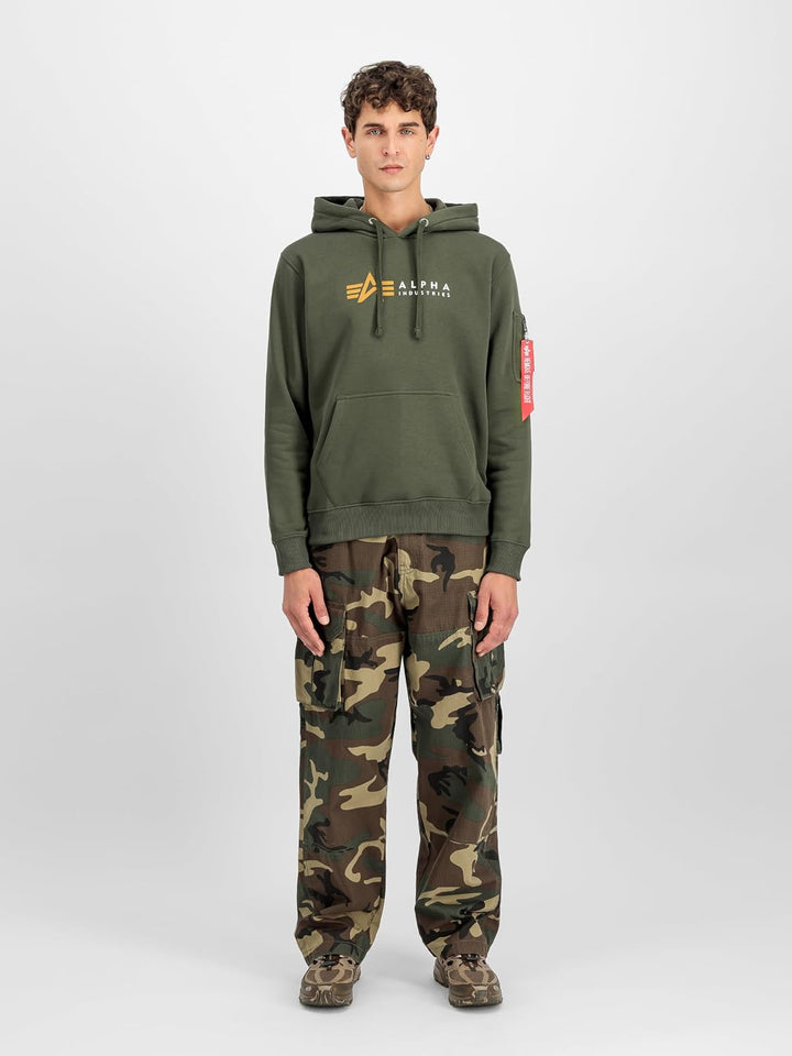 Alpha Industries Herren Alpha Industries Alpha Label Hoody Kapuzensweat für Herren Kapuzenpullover (