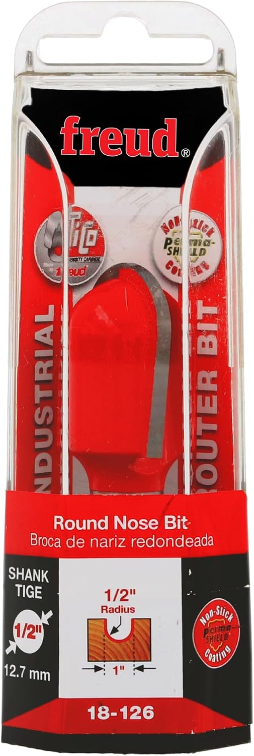 Freud 18-126: 1,27 cm Radius Rundnasen-Bit Router Bit mit Rundkopf und 1,27 cm Schaft, Router Bit mi