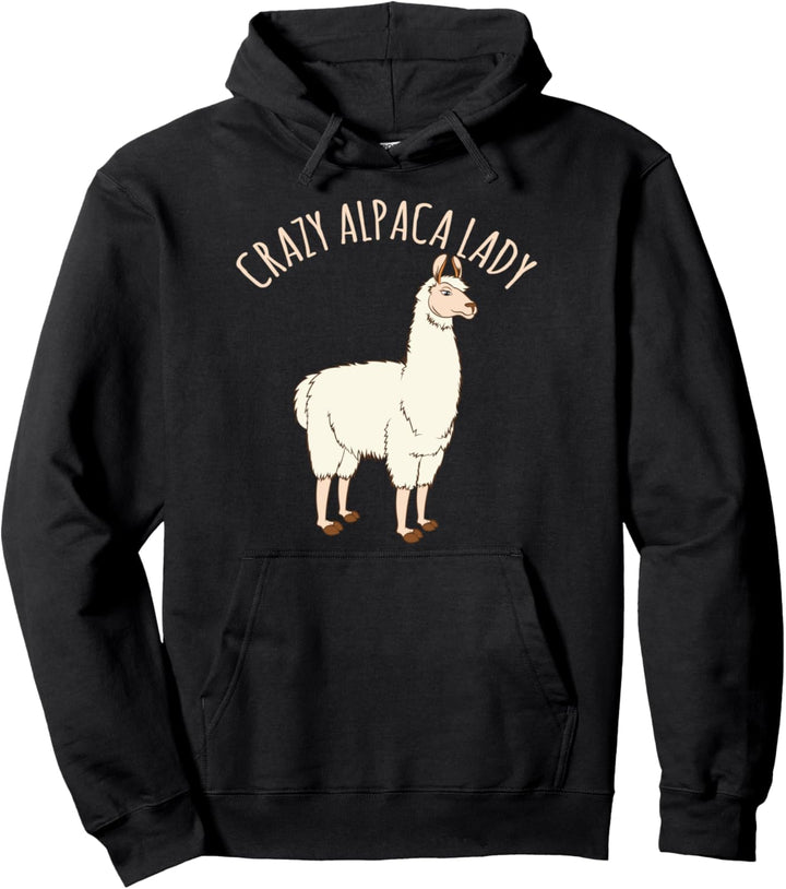Alpaka-Geschenke - Verrückte Alpaka-Dame Pullover Hoodie