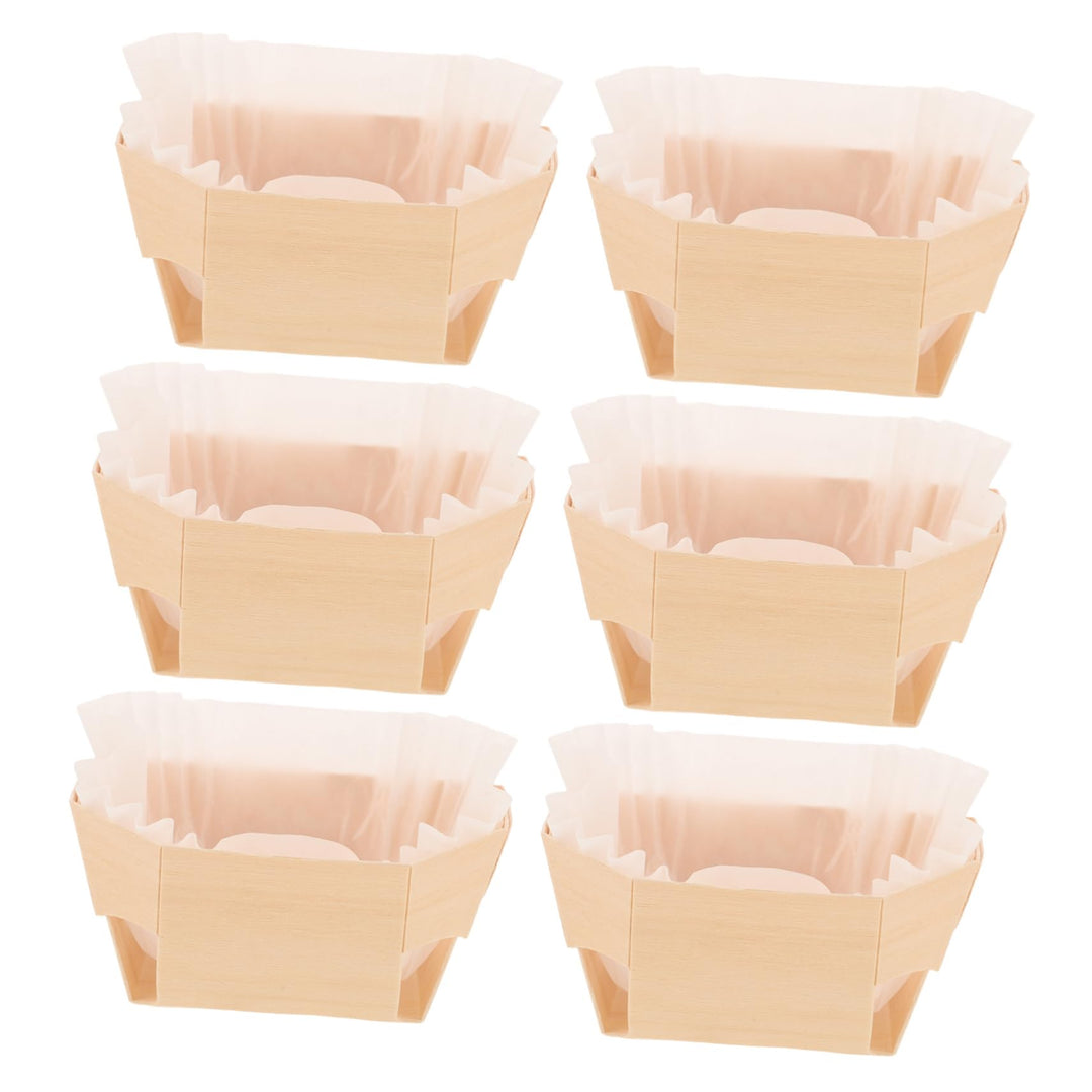 Cabilock Brotkasten-set Aus Holz Pc-backformen Antihaftbeschichtet Toast Für Kuchen Muffins Leicht Z