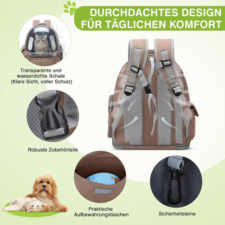 ALLSOPETS Katzenrucksack Träger Innovativer Reisender Bubble Rucksack Tragbar Haustierträger für Kat