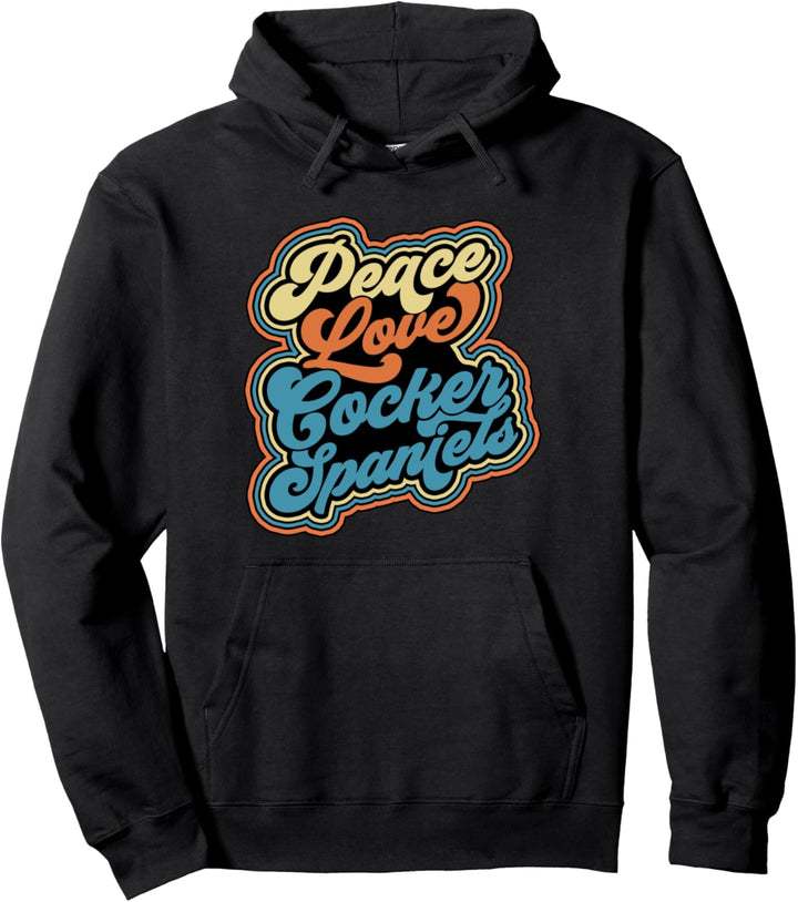 Peace Love Cocker Spaniels ADG126d Pullover Hoodie