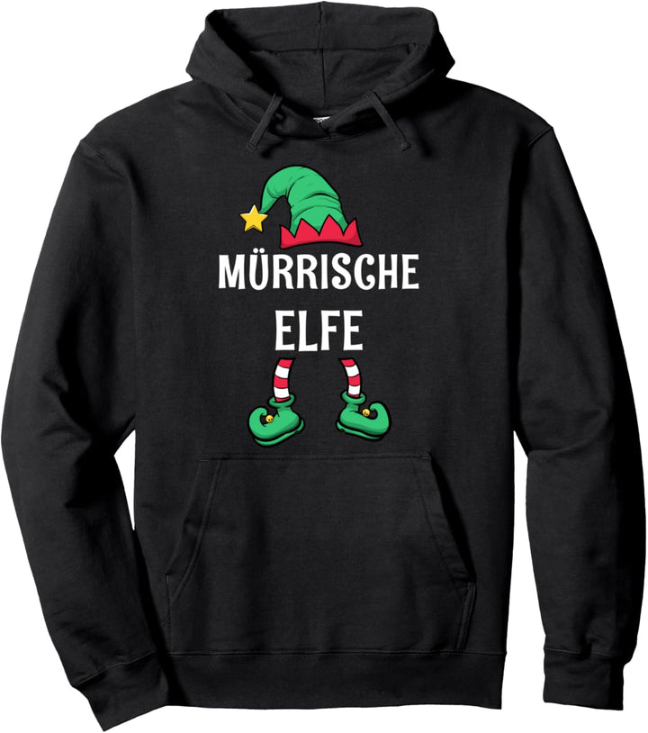 Mürrische Elfe Partnerlook Familien Outfit Weihnachten Pullover Hoodie