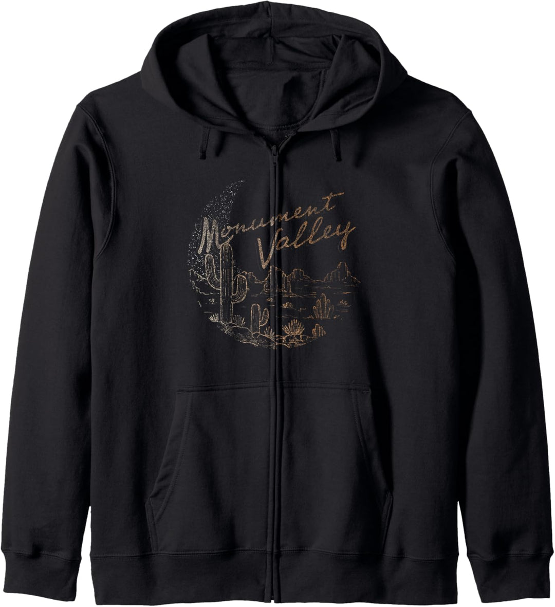 Trendy Monument Valley Crescent Moon Desert Scene Kapuzenjacke