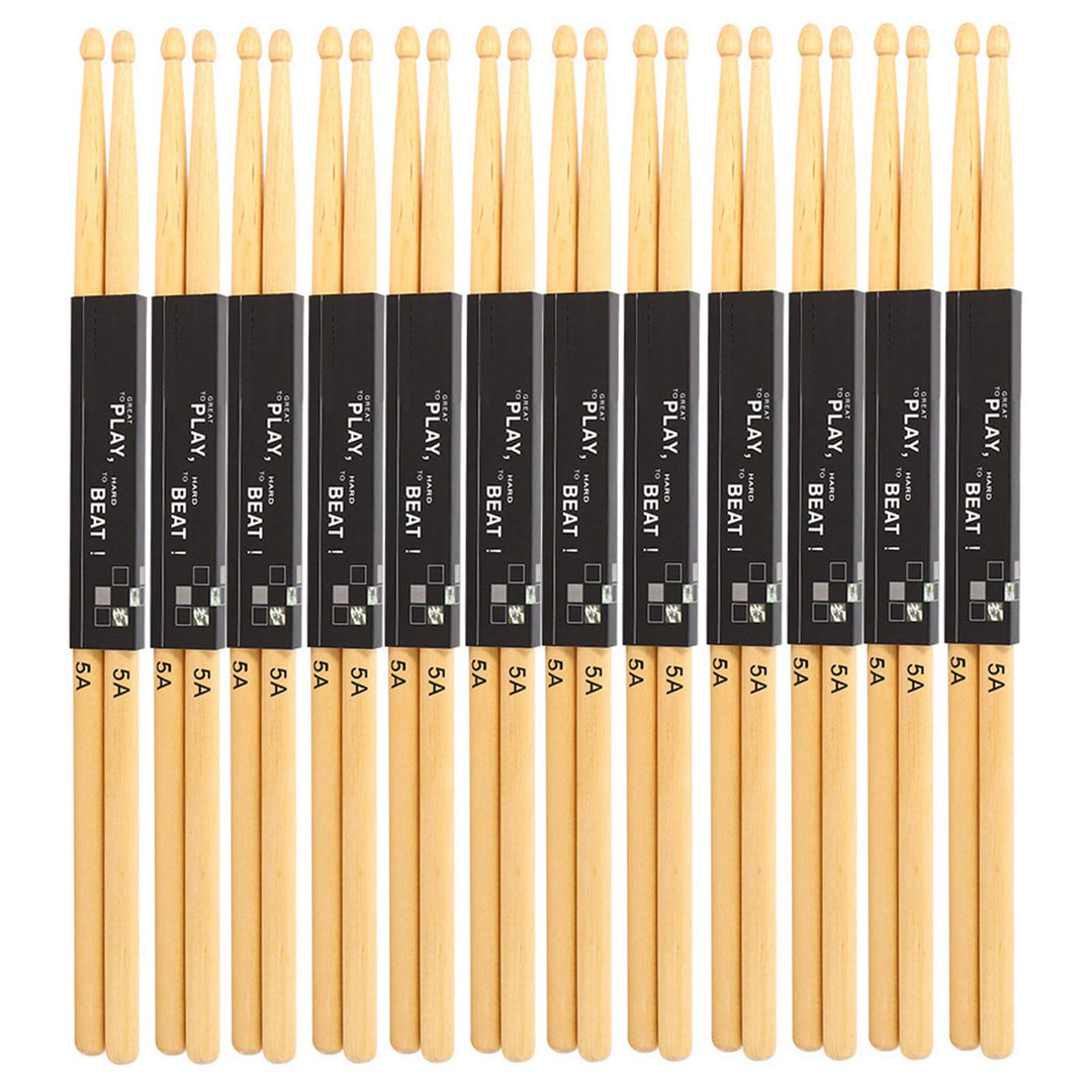 12 Paar Drumsticks, 5A Maple Wood Drumsticks Handheld Protable Drumsticks mit Mässiger Dicke und Gut