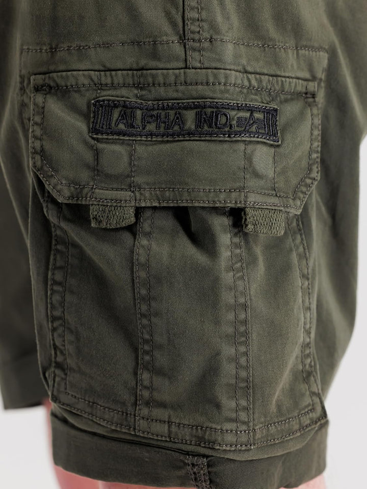 ALPHA INDUSTRIES Herren Cargos Crew Short Short für Herren 29 Greyblack, 29 Greyblack