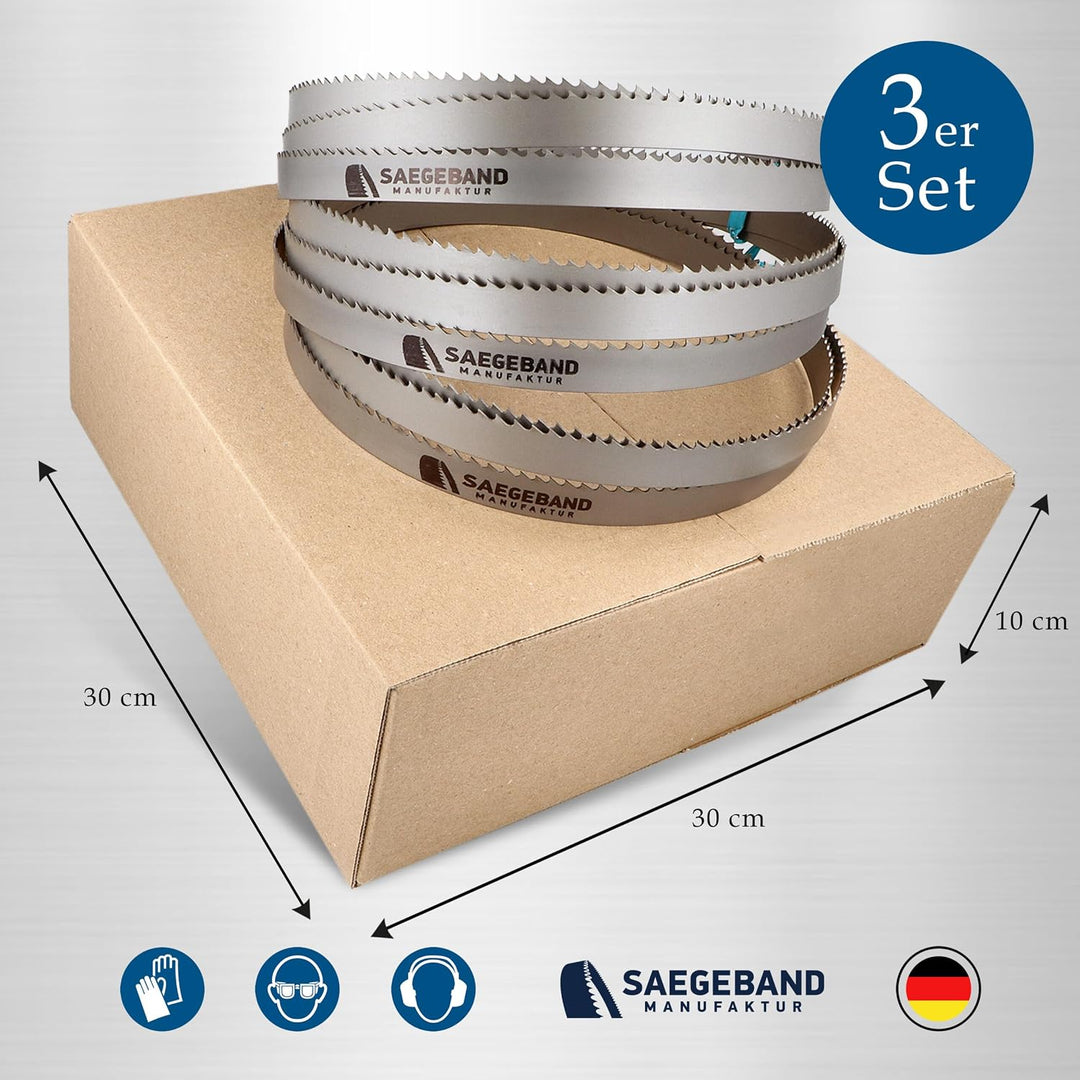 3 x M42 HSS Bimetall Sägeband 2140 x 20 x 0,9 mm mit 6/10 ZpZ, Bandsägeblatt 2140 x 20 x 0,9 mm 6/10