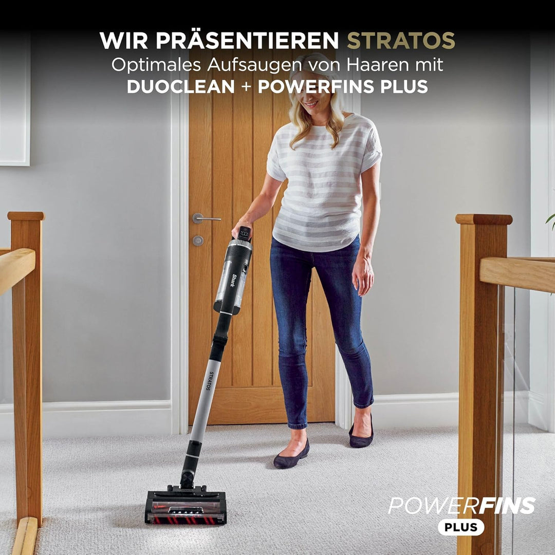 Shark Stratos kabelloser Akku-Staubsauger, PowerFins Plus, 120 Min Laufzeit, Anti-Hair-Wrap- &amp; Clean