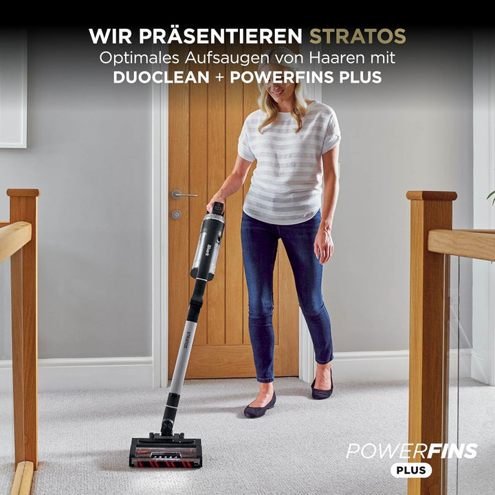 Shark Stratos kabelloser Akku-Staubsauger, PowerFins Plus, 120 Min Laufzeit, Anti-Hair-Wrap- &amp; Clean