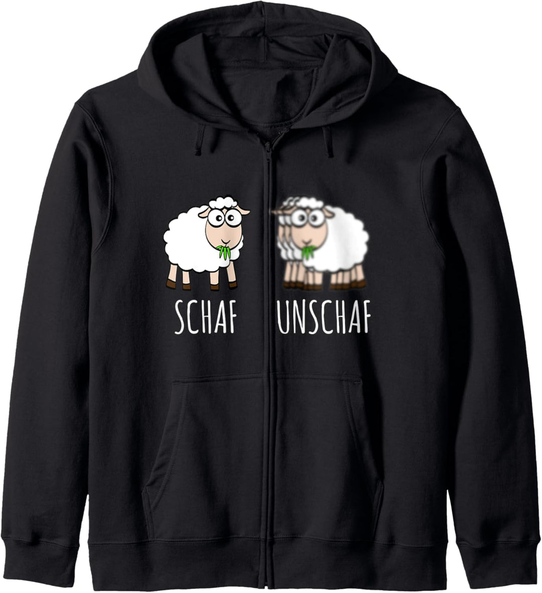 Schaf Unschaf Wortwitz Wortspiele Geschenidee Schafe Schaf Kapuzenjacke
