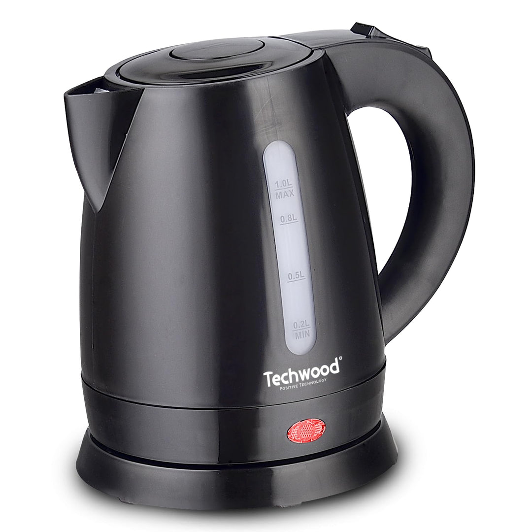 Techwood TB-1036 Elektrischer Wasserkocher, 1 l, Schwarz