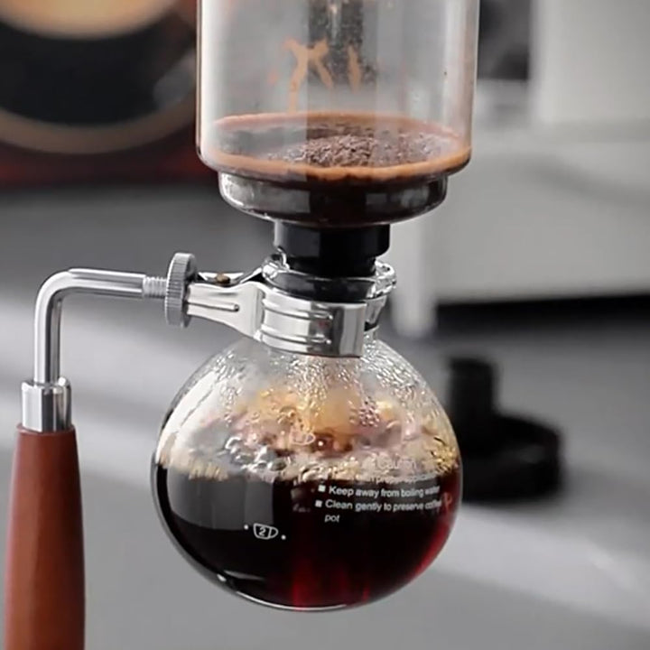Rustikaler Siphon mit Holzgriff für 5 Tassen