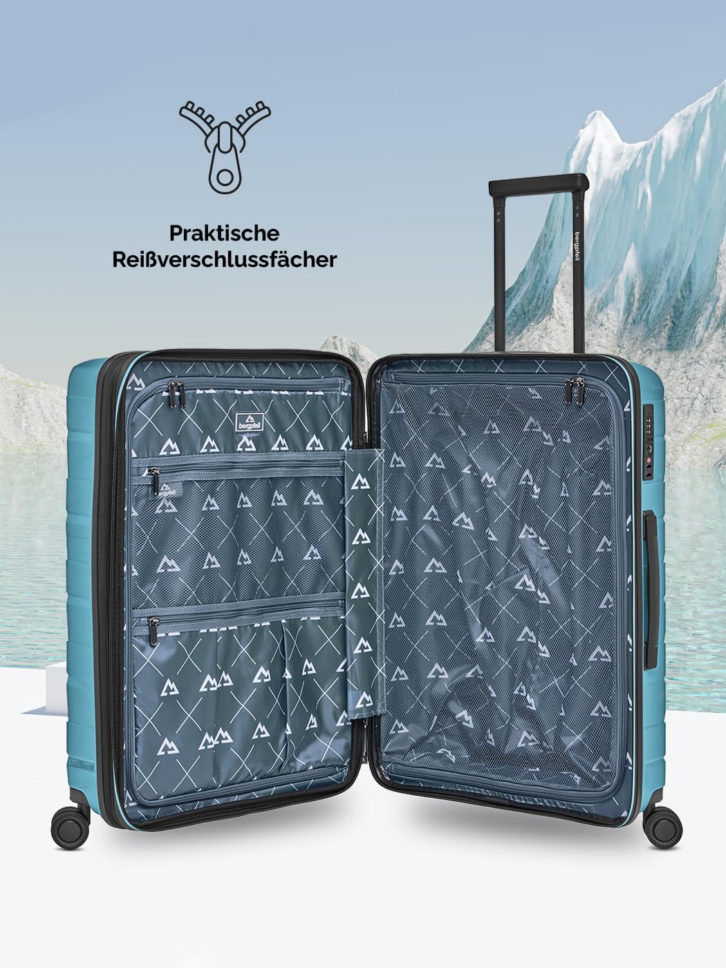 Mittelgrosser Hartschalen Check-in Koffer |Trolley erweiterbar 45 x 27 x 66 cm aus hochwertigem Poly