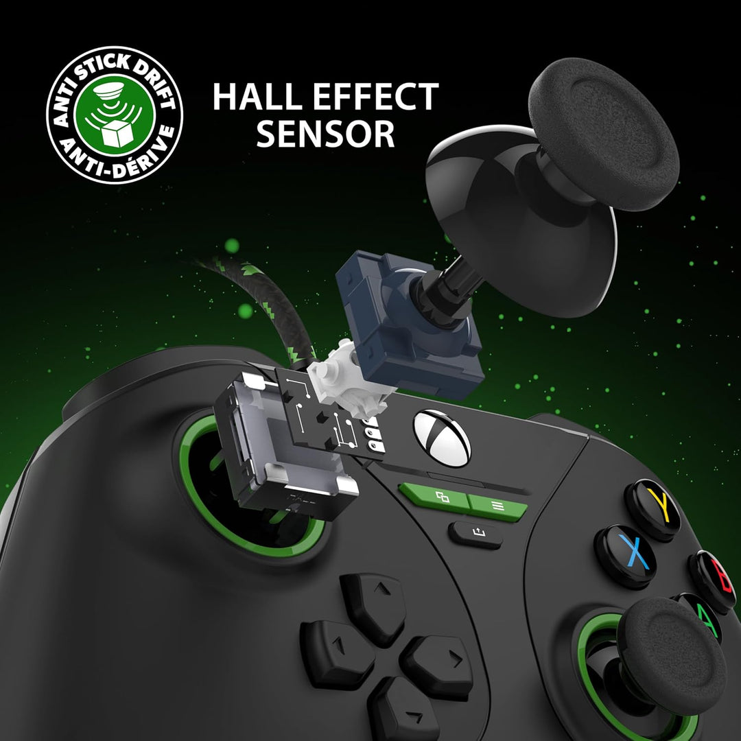 Snakebyte Gamepad Pro X schwarz - kabelgebundener Xbox Series X|S &amp; PC Controller, Hall-Effect Senso