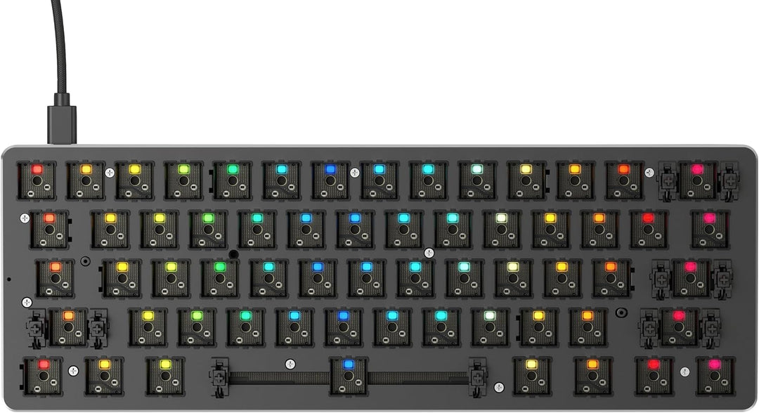 GLORIOUS GMMK Compact (60%) Barebones Anpassbares Tastatur-Kit, Schwarz Barebones-USA Compact (60%)