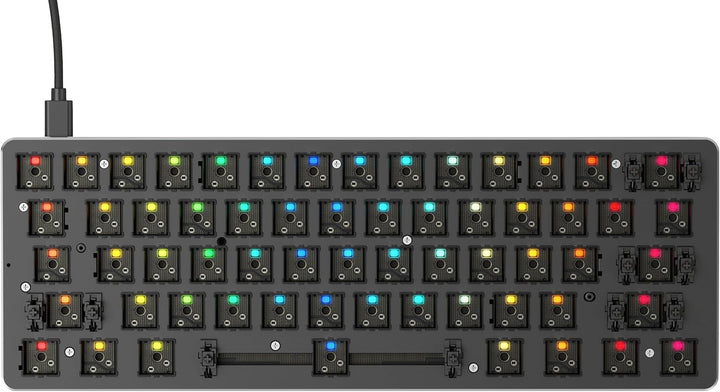 GLORIOUS GMMK Compact (60%) Barebones Anpassbares Tastatur-Kit, Schwarz Barebones-USA Compact (60%)
