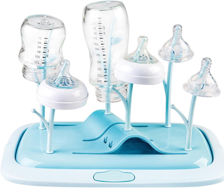 Artibetter Babyflaschentrockner mit 6 Haken, Pp, Blau, Tragbar