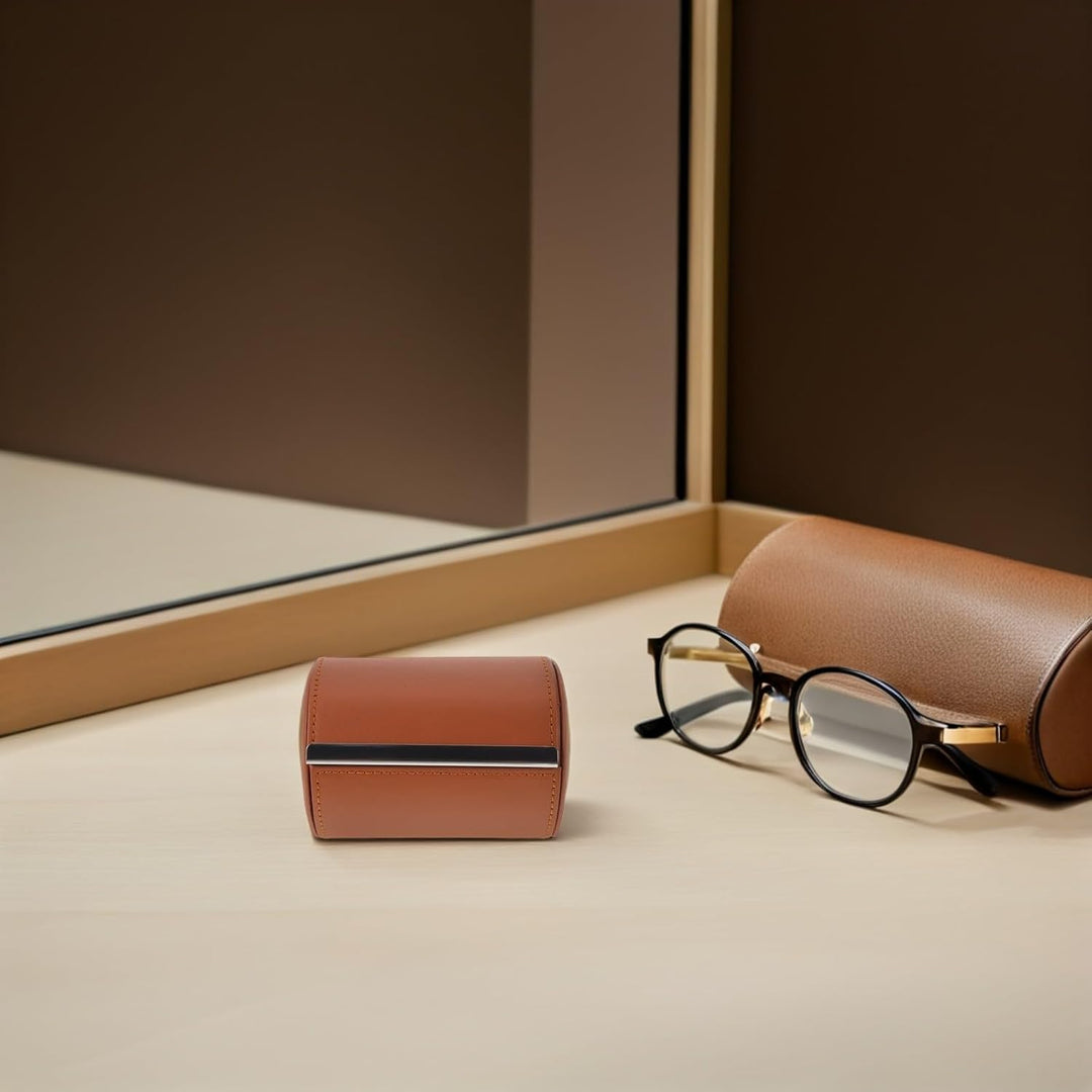 Pu Runde Krawattenbox mit Magnetverschluss für Herrenaccessoires